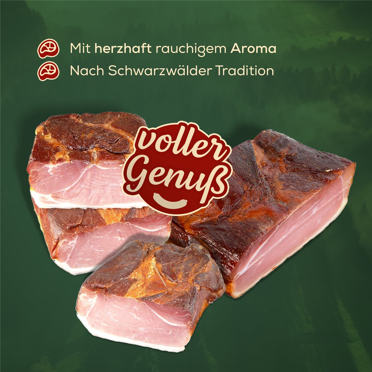 Schwarzwälder Schinken 4x1000g
