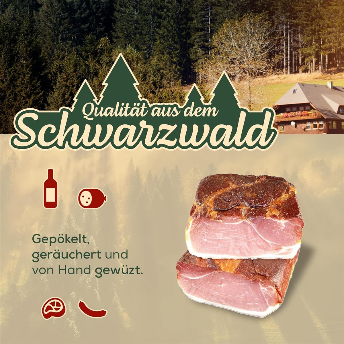 Schwarzwälder Schinken 2x500g
